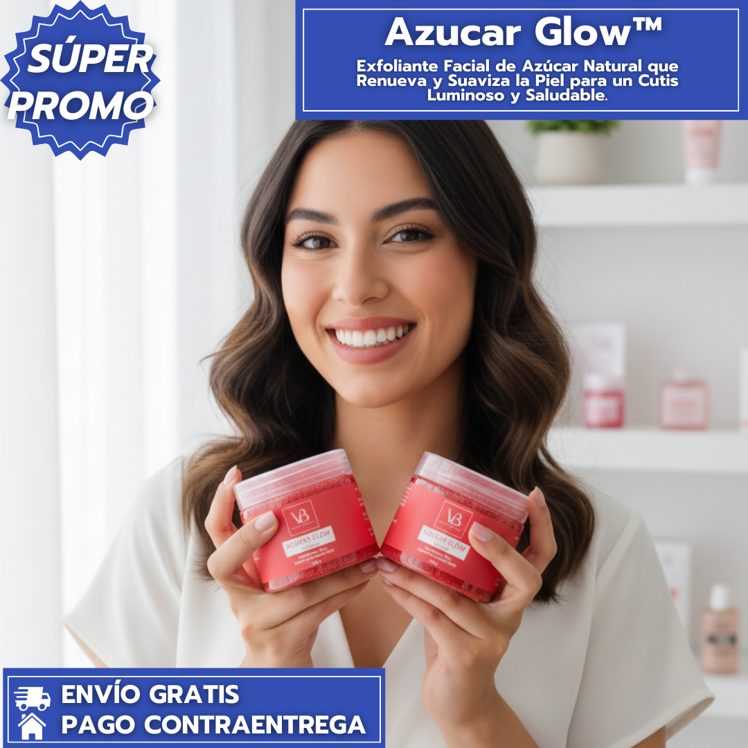 OFERTA: Azucar Glow™: Exfoliante Facial de Azúcar Natural que Renueva y Suaviza la Piel