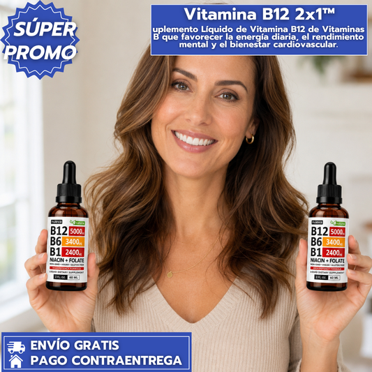OFERTA: 2x1 Vitamina B12™-Vitamina B12  que favorecer la energía diaria, el rendimiento mental y el bienestar cardiovascular.