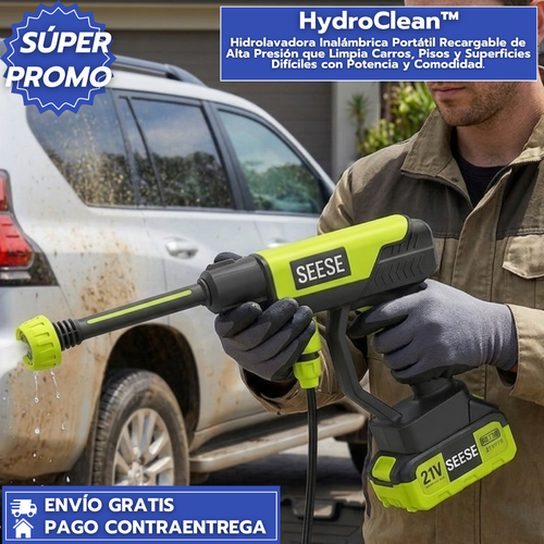 HydroClean™ — Lava tu carro en 10 minutos sin cables, sin grifo y sin esfuerzo
