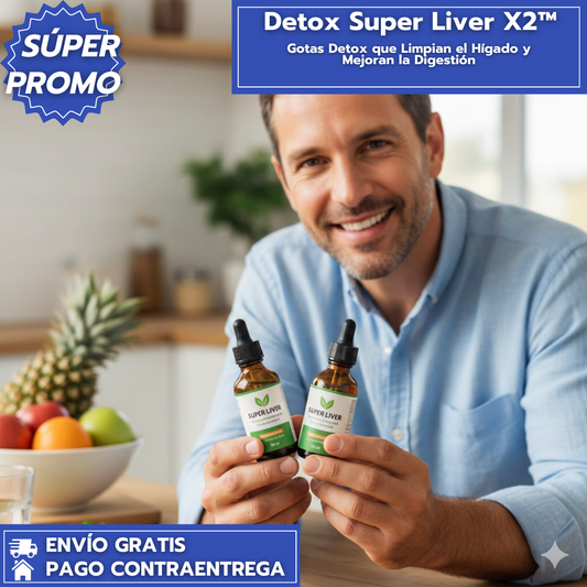 Detox Super Liver X2™:Gotas Detox que Limpian el Hígado y Mejoran la Digestión
