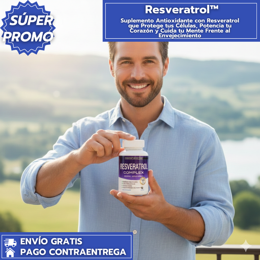 Resveratrol™: Suplemento Antioxidante con Resveratrol que Protege tus Células, Potencia tu Corazón y Cuida tu Mente Frente al Envejecimiento