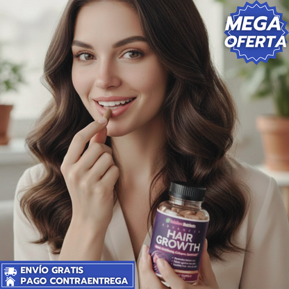 HairGrowth™: Suplemento en Pastas que Fortalece el Cabello, Reduce la Caída y Estimula un Crecimiento