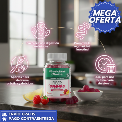 Fiber Gummies™:Gomitas Veganas de Fibra Natural, Mejoran la Digestión y Promueven la Regularidad