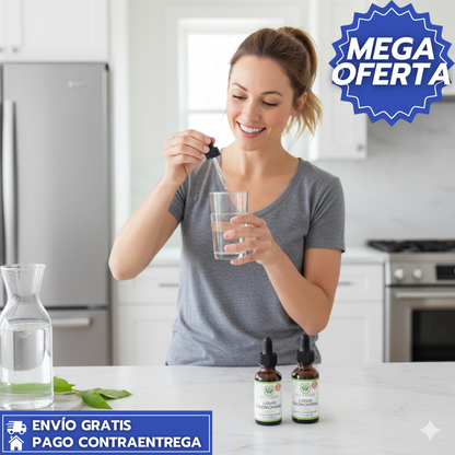 Clorofila En Gotas 2X1™: Desintoxican, Oxigenan y Revitalizan el Cuerpo desde el Interior