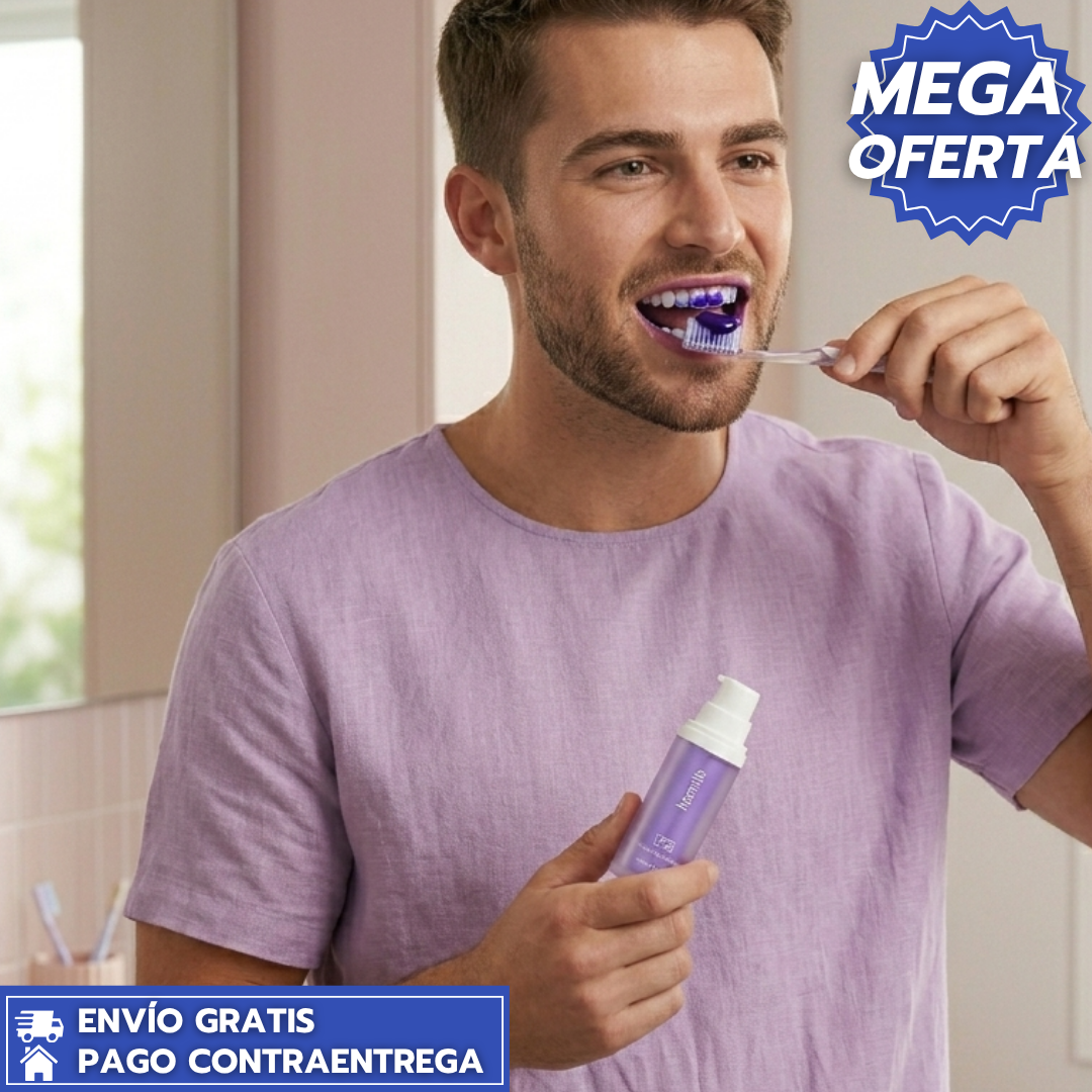 OFERTA:HiSmile™2X1: Pasta Dental Blanqueadora de Acción Suave que Elimina Manchas Superficiales y Realza el Brillo Natural de tu Sonrisa.