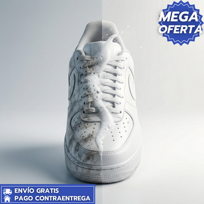 OFERTA:WhiteClean2X1™: Limpiador Profesional para Sneakers Blancos que Elimina Manchas y Restaura el Color Original