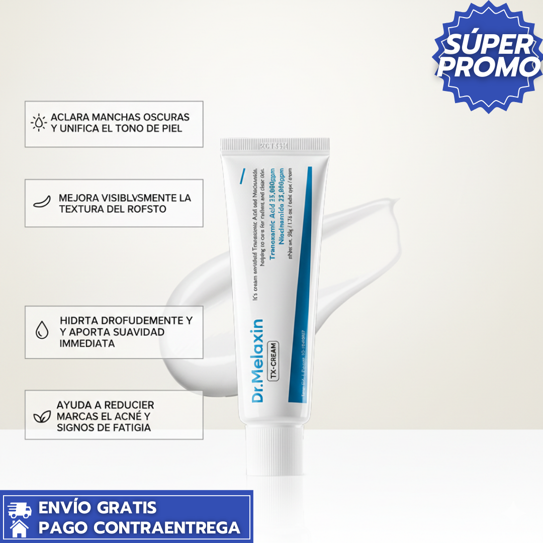 Dr.melaxin Txcrema™ 30ml: Crema Facial Despigmentante que Aclara Manchas y Unifica el Tono de la Piel