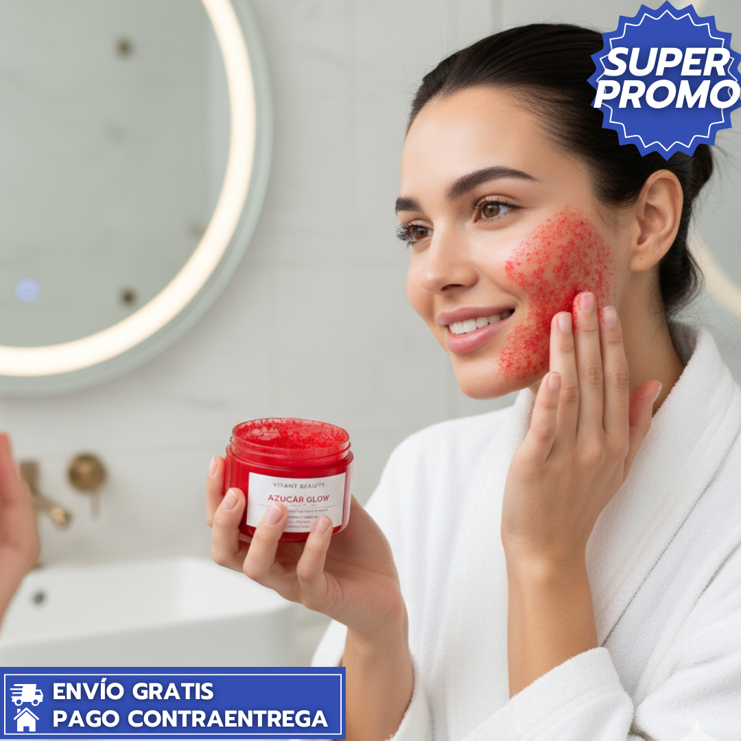 OFERTA: Azucar Glow™: Exfoliante Facial de Azúcar Natural que Renueva y Suaviza la Piel