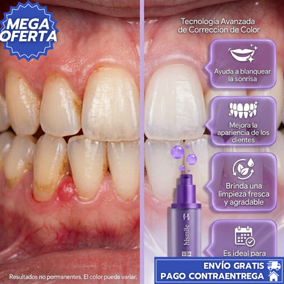 OFERTA:HiSmile™2X1: Pasta Dental Blanqueadora de Acción Suave que Elimina Manchas Superficiales y Realza el Brillo Natural de tu Sonrisa.