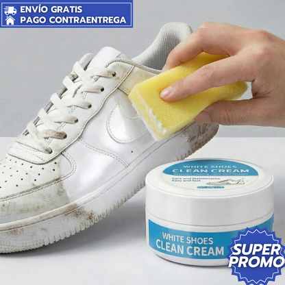 OFERTA:WhiteClean2X1™: Limpiador Profesional para Sneakers Blancos que Elimina Manchas y Restaura el Color Original