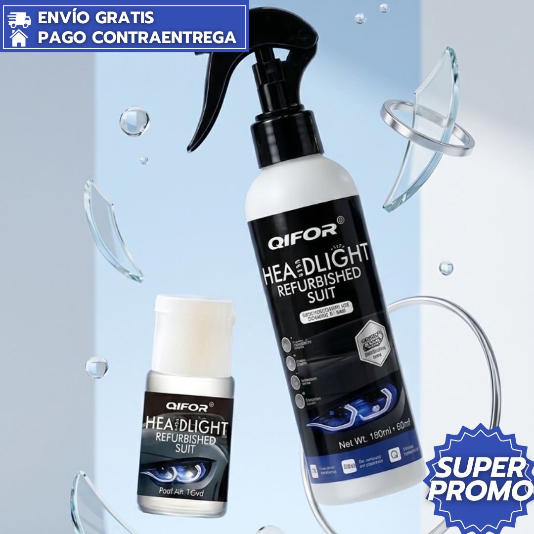 CrystalFix™: Restaurador Líquido para Faros Oxidados y Amarillentos, que Devuelve Claridad y Brillo Profesional