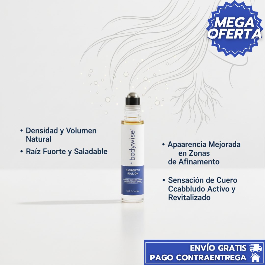 Bodywise™: Suero Capilar Roll-On que Fortalece y Reactiva el Crecimiento desde la Raíz