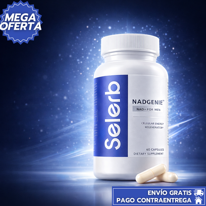 Selerb NAD+ X2™: Cápsulas Avanzadas con NAD+, CoQ10 y Resveratrol para Energía Celular, Circulación Saludable y Bienestar Antienvejecimiento